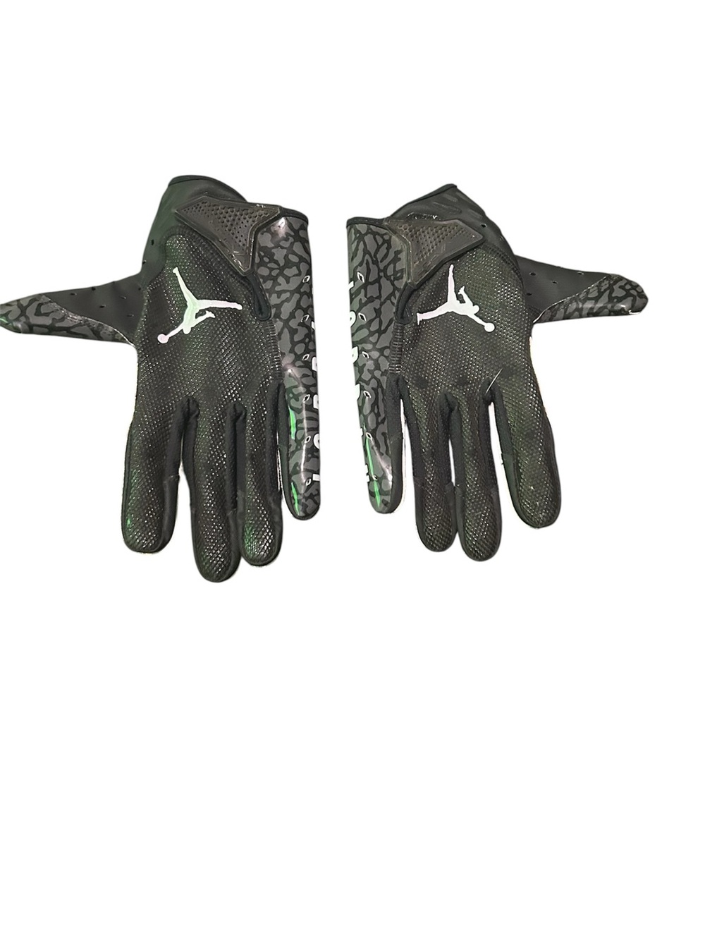 Jordan Jet Football Receiver Gloves Black White Size Youth medium